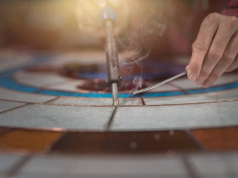 Soldering Stained Glass Window