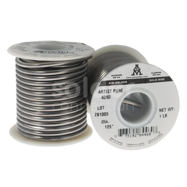 ARTIST PURE 40/60 3.2MM SOLID SOLDER WIRE 454G